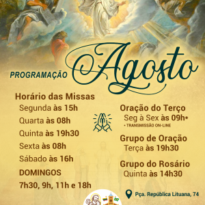 par são josé - programação Agosto